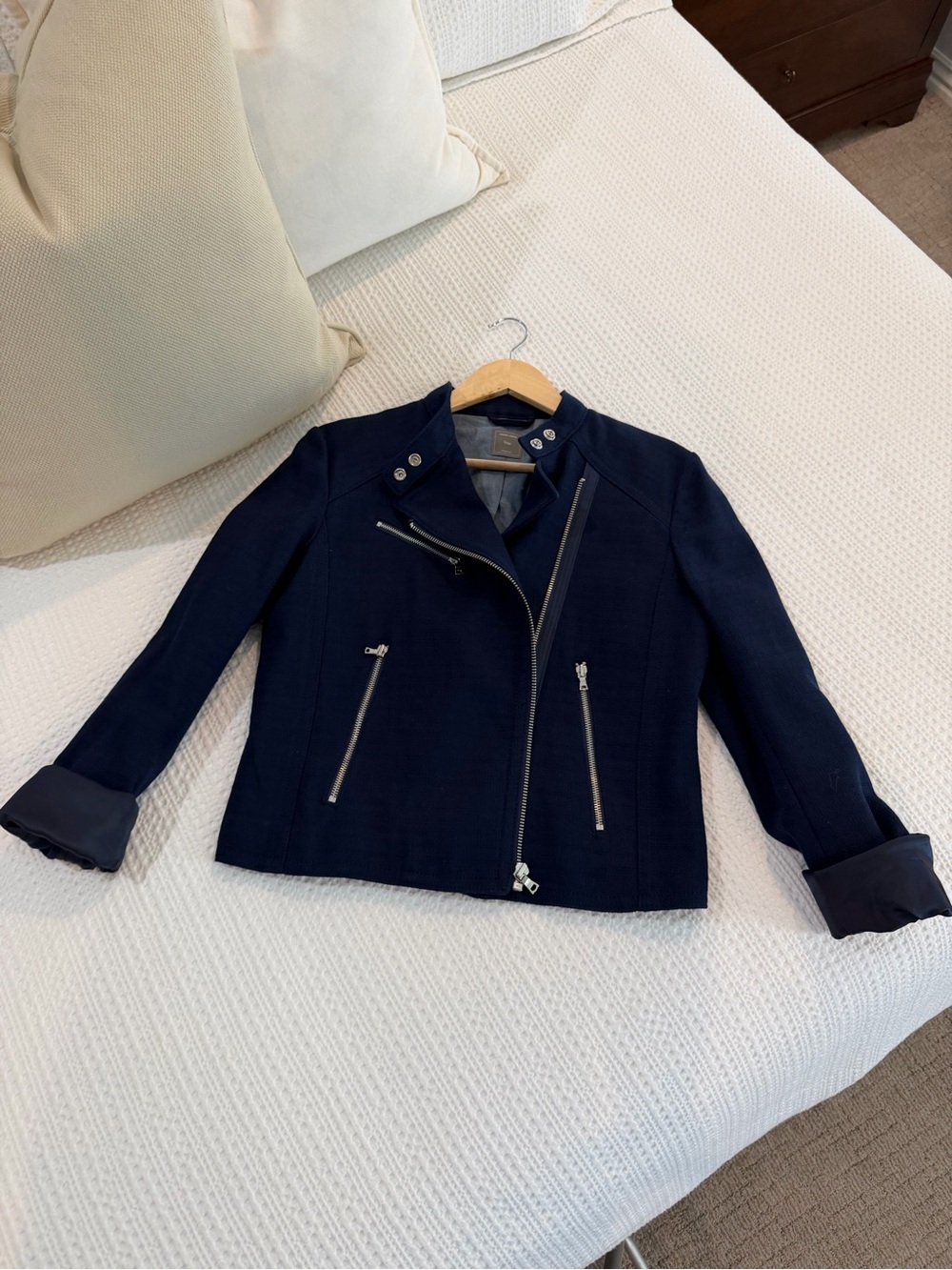 NWOT! Gap Navy Zip Moto Jacket